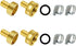 Solid Brass Garden Hose Repair Connector with Clamps Hose End Repair Kit,Fit for 5/8" Garden Hose Fitting,Male and Female Hose Fittings (5/8"-2 Se...