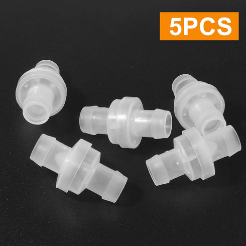 5 Pcs 1/2" Check Valve 12mm Plastic Check Valve One Way Valve Non Return Check Valve for Fuel Gas Air Liquid...