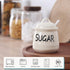 HAOTOP Porcelain Sugar Bowl with Lid and Spoon 12oz (Beige)...
