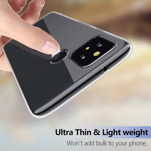 SNOSHO for Google Pixel 5 Clear Case, Slim Thin Silicone TPU Flexible Soft Gel Lightweight Anti-Scratch Shockproof Protective Case Cover for Pixel...