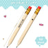 Outus 50 Pieces Wedding Pencils for Bridal Shower Half Pencil with Eraser 4 Inch Mini Hexagon 2 HB Short Pre Sharpened Half Pencils for Wedding Pr...