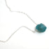 Gempires Raw Neon Apatite Pendant Necklace, Blue Apatite Crystal 10-20 mm, Raw Crystal Jewelry, 18 inches Silver Plated Adjustable Chain...