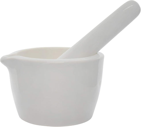 EISCO Porcelain Mortar & Pestle Set, 1.7oz (50ml) - Heavy Duty - Unglazed Grinding Surface - Excellent for Kitchen or Laboratory - Grinds Powdered...