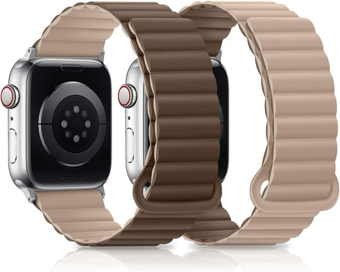 HITZEE Compatible with Apple Watch Band 49mm 45mm 44mm 42mm 42mm 41mm 40mm 38mm, Double Sided Silicone Magnetic Band Compatible for Apple Watch Ul...
