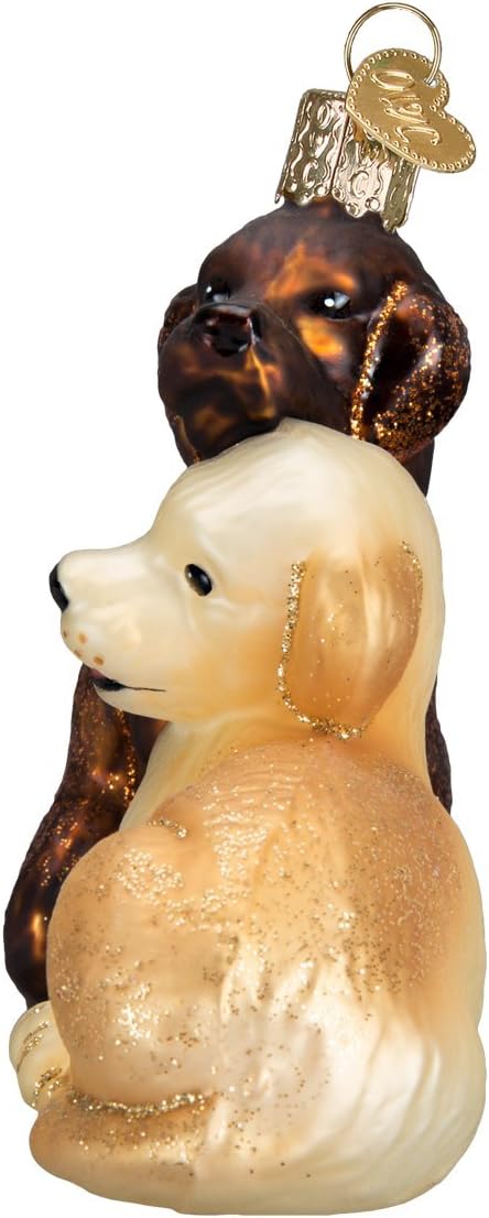 Old World Christmas Ornaments: Dog and Pet Accessories Glass Blown Ornaments for Christmas Tree, Puppy Love...