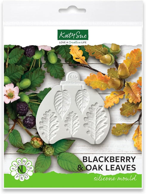 Flower Pro Blackberry & Oak Leaves Silicone Mold For Cake Decorating & Craft. For Fondant, Sugar Paste & Air Dry Clay from Katy Sue Designs Fondan...