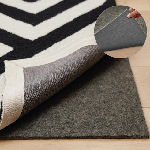 GORILLA GRIP Felt and Natural Rubber Stay in Place Slip Resistant Rug Pad, 1/4in Thick, 2x3 FT Protective Padding Under Area Rugs, Cushioned Gripp...