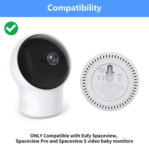 Adjustable Baby Monitor Wall Mount for Eufy Spaceview, Spaceview Pro and Spaceview S Baby Monitor, Perfect View Angle and Easy Installation withou...
