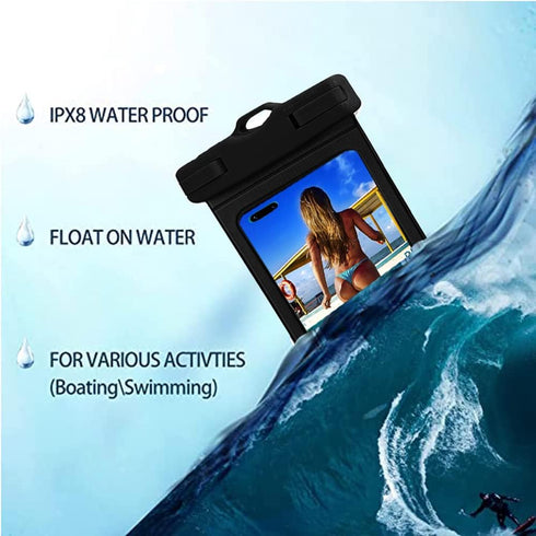 Waterproof Pouch Cell Phone Dry Bag Case for Samsung Galaxy Note 20 Ultra S22 Ultra S20 A03s A01 A13 A21 A12 A32 A42 A52 A51 A71 5G, iPhone 13 12 ...