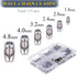 KINGOU 155pcs Stainless Steel Ball Chain Connector Clasps Fits for 1.6/2.0/2.4/3.2/4.0/4.8mm Beaded Ball Chain...