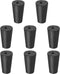 MECCANIXITY Rubber Tapered Plug 10mm to 15mm Solid Test Tubes Bungs Stopper with Hole Black for Lab Home 8 Pieces...