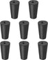 MECCANIXITY Rubber Tapered Plug 10mm to 15mm Solid Test Tubes Bungs Stopper with Hole Black for Lab Home 8 Pieces...