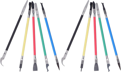 CPU Glue Removal Tool, 2Set TE-018 5 in 1 IC Chip Repair Thin Blade NAND Disassembler BGA Repair Knife Disassembly Glue Motherboard Chip Disassemb...