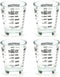 Shot Glasses Measuring cup Liquid Heavy Glass Wine Glass Espresso Shot Glass 26-Incremental Measurement 1 OZ 4 Features 45ML (4 pack-black 30ml)...