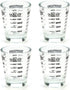 Shot Glasses Measuring cup Liquid Heavy Glass Wine Glass Espresso Shot Glass 26-Incremental Measurement 1 OZ 4 Features 45ML (4 pack-black 30ml)...