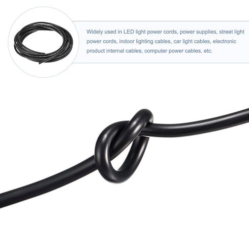 MECCANIXITY 28AWG Electrical Wire 4 Conductors 32.8Ft Power Cable UL2464 Flexible Extension Signal Cable Black for LED Strips Lamps Lighting Power...