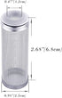 Quickun Stainless Steel Aquarium Flow Fish Filter Guard Net Shrimp Safe Inlet Inflow Protect Basket Mesh Media 12mm, 2Pcs...