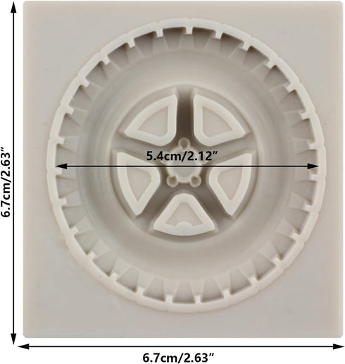 3D Round Tire Fondant Mold Truck Wheel Silicone Mold For Cake Decorating Cupcake Topper Chocolate Gum Paste Polymer Clay Set Of 1...