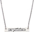 LParkin Nevertheless She Persisted Feminism Feminist Pantsuit Nation Solidarity Unity Political Affirmation Necklace (Bar-Necklace)...