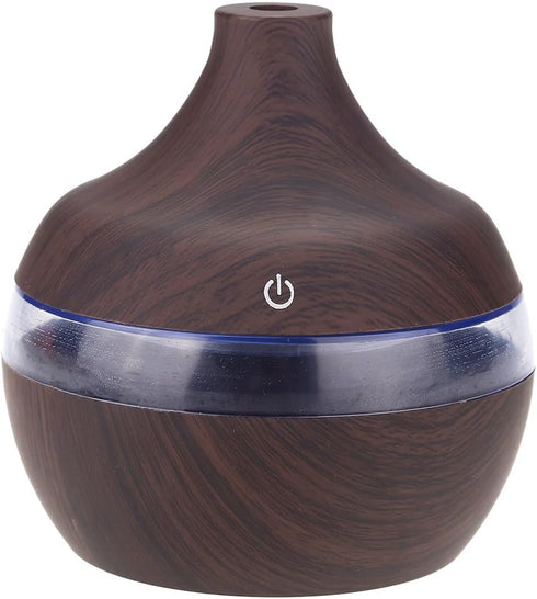 Humidifiers for Bedroom,Essential Oil Diffusers,Oil Diffuser,LED Humidifier, Compact Design Automatic Shut Off Ultra Quiet USB Wood Humidifier wit...