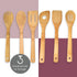 Home Basics 6 Piece Bamboo Kitchen Cutlery Tool Set, Natural, 2.5 x 12 x 0.25...
