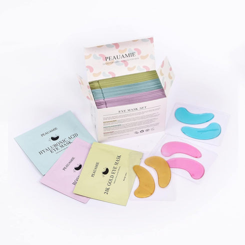 Under Eye Patches (30 Pairs) Gold Eye Mask and Hyaluronic Acid Eye Patches for puffy eyes,Rose Eye Masks for Dark Circles and Puffiness under eye ...