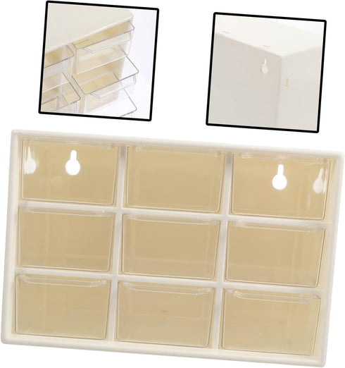 STOBOK Jiugongge Storage Box Drawer Plastic Parts Storage Stackable Craft Organizer Desk Storage Organizer Makeup Organizer with 9 Drawers for Van...