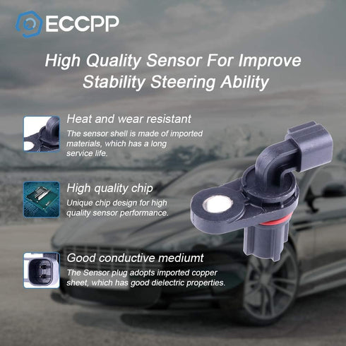 ECCPP Rear Left Right ABS Wheel Speed Sensors Compatible with 2004-2011 for Ford F-150,2005-2012 for Ford F-250/F-350 Super Duty,2005-2011 for For...