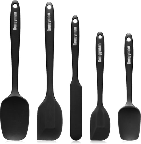 Silicone Spatula Set of 5 Spatulas Silicone Heat Resistant 446°F Kitchen Spatulas for Baking, Cooking and Mixing,Non Stick Cookware Food Grade, BP...