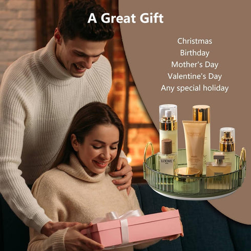Rotating Makeup Organizer for Vanity, Spinning Cosmetics Storage for Bathroom Countertop, Skincare Holder Rack for Facial Cream, Perfume, Lotion, ...