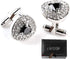 Luxury Black Crystal White Rhinestones Heart Cufflinks for Women Men Shirt, Ltvystore Jewelry Trendy Geometric Cuff Links Buttons with Box...