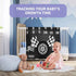 Racing Baby Monthly Milestone Blanket, Boy Racer Car Tires Black White Checkered Flag, Newborns 1 to 12 Months Unisex Include 4 Frames and 1 Headb...