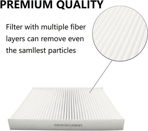 68406048AA Cabin Air Filter and Filter Access Door Compatible with Dodge Ram 1500 2500 3500 4500 5500 Cabin Air Filter Kit Replaces# 68318365AA, 5...