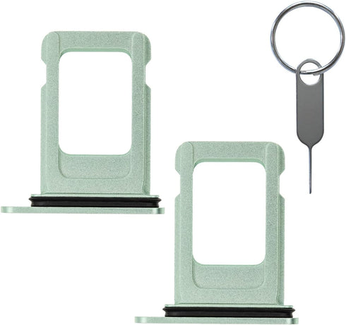 2 Pieces Sim Card Tray Holder with Waterproof Rubber & Eject Pin Replacement for iPhone 12 6.1 Inch (Green)......