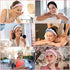 6 Pack Spa Sponge Headbands for Washing Face,Skincare Headbands,Makeup Headband, Terry Cloth Headband Bubble Soft Puffy Headband for Women and Gir...