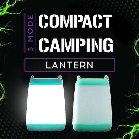LitezAll Mini Lantern | Easy Pushbutton On/Off Camping Lantern | Energy Saving Battery Operated Lantern | Outdoor Lantern with Decorative Rope Han...