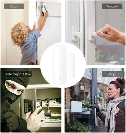 Door and Window Sensors WiFi,Smart Door Open/Closed Detectors for Home Security 1pack(Battery not Included)......