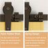 2PCS Adjustable Barn Door Stopper fit for 1.57inch/40mm Flat Track, Sliding Barn Door Hardware Accessories Replacement...