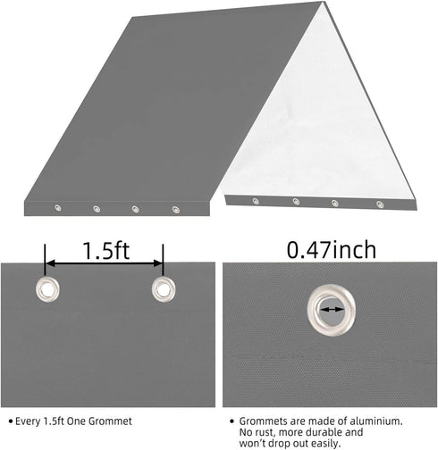 Playset Canopy Replacement,52“ x 90” Playground Canopy,Swing Set Replacement Tarp Canopy Replacement,Kids Playground Roof Canopy,Outdoor Swingset ...