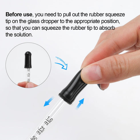 4pcs 1ml Dropper, Glass Dropper with Measurements Bent & Straight Tip Calibrated Accurate Dose Measuring Pipettes Dropper for Essential Oils, Feed...