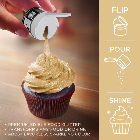 Bakell - Gold Tinker Dust (5g, 1x Jar) Edible Glitter for Food, Desserts, and Beverages!...