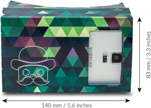 Google Cardboard POP! Cardboard + Free Head Strap and Cushion. for Android and iPhone. Fits Every Phone. Including Lenses. 3D Glasses VR Glasses V...