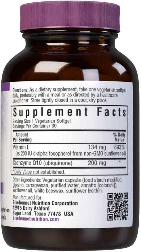 BlueBonnet CoQ-10 Vegetarian Softgels, 200 mg, 30 Count...