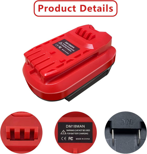 V20 Adapter Use for Craftsman 20V Cordless Tools,for Dewalt 20V 60V and for Milwaukee 18V M18 Li-on Battery Convert to Craftsman V20 Battery,Power...