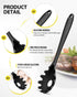 3 Pcs Silicone Kitchen Utensils Set, Soup Ladle-Pasta Fork-Slottede Spoon, Nonstick BPA Free High Heat Resistant Cooking Utensils for Mixing, Serv...