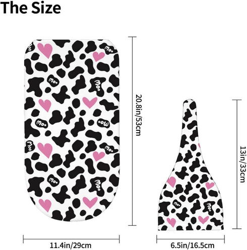 Cow Print Pink Heart Baby Stuff Newborn Swaddle and Hat Set Stretchy Soft Funny Baby Receiving Blanket Gifts for Infant Baby Boy Girl...