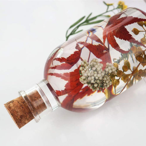 Lamp Shade Resin Mold with 10PCS Wooden Stoppers Creative Bottle Shape Silicone Molds for Epoxy Resin Casting Candle Soap Making Flower Specimen H...