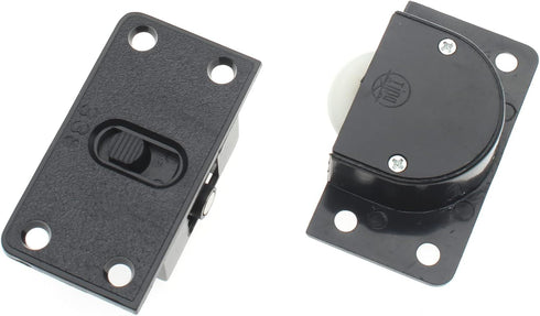Cabinet Wardrobe Sliding Door Pulley Closet Cabinet Sliding Door Wheels Sliding Cabinet Door Hardware (Black)...