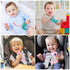 2PCS Silicone Baby Teething Toys, Remote Control Shape Teething Toys and Game Controller Teether Toy with 2PCS Pacifier Clip, BPA Free Silicone Re...