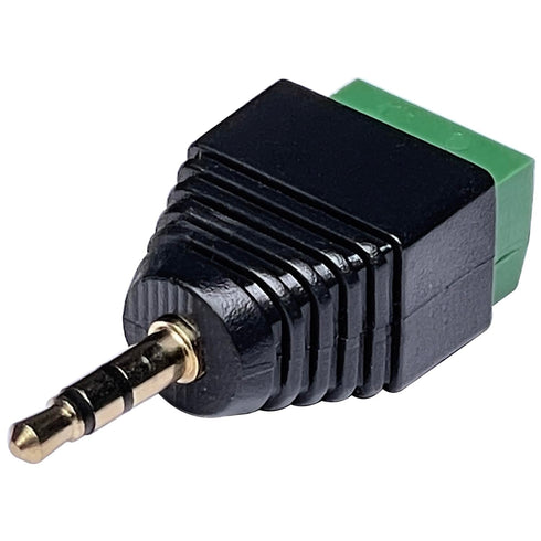 3.5mm Stereo TRS Male Plug to AV Screw Audio Balum Terminal, Solder-Free, Quick Screw Connection for Surveillance and Engineering Projects (4 Pack...